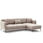 Γωνιακός καναπές Venus R κρεμ 265x163x80cm ed8759 - Image 5