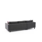 Γωνιακός καναπές Kale ανθρακί 258x258x83cm ed8761 - Image 4