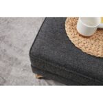 Γωνιακός καναπές Berlin Left ανθρακί χρυσό χρώμα 258x181x83cm ed8770 - Image 5