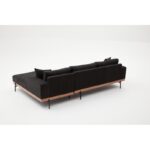 Γωνιακός καναπές Liva Right ανθρακί 287x171cm ed8783 - Image 4