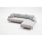 Γωνιακός καναπές Liva Right γκρι 287x171cm ed8784 - Image 3