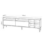 Έπιπλο τηλεόρασης Eva sonoma χρώμα μοριοσανίδα 180x35x52cm ed878 - Image 2