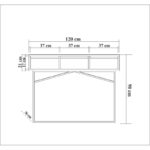 Κονσόλα Mia καρυδί μαύρο μελαμίνη 120x36x90εκ ed888 - Image 2