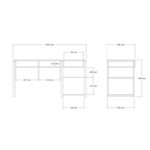 Γραφείo Brescia καρυδί μαύρο μελαμίνη 150x58 4x75 8cm ed88 - Image 2