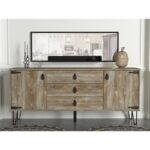 Κονσόλα Alora μπεζ χρώματος 180x45x78cm ed893