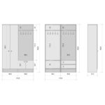 Έπιπλο εισόδου Bino άσπρο μελαμίνη 119 6x37 3x182 8εκ ed896 - Image 2