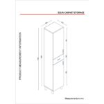 Ντουλάπι μπάνιου Monza χρώμα λευκό 35x31 3x179 ed898 - Image 2