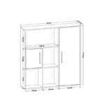 Βιβλιοθήκη Ridge oak μελαμίνη 120x25x123 6cm ed9078 - Image 2