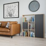 Βιβλιοθήκη Ridge oak ανθρακί μελαμίνη 120x25x123 6cm ed9079 - Image 4