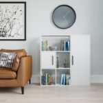 Βιβλιοθήκη Ridge άσπρη μελαμίνη 120x25x123 6cm ed9080