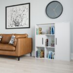 Βιβλιοθήκη Ridge άσπρη μελαμίνη 120x25x123 6cm ed9080 - Image 4