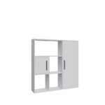 Βιβλιοθήκη Ridge άσπρη μελαμίνη 120x25x123 6cm ed9080 - Image 3