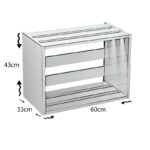 Κομοδίνο Fuego λευκό 60x33x43cm ed9082 - Image 2