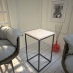 Βοηθητικό τραπέζι Pure oak μελαμίνη μεταλλικά πόδια 35x62cm ed9084 - Image 5