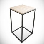 Βοηθητικό τραπέζι Pure oak μελαμίνη μεταλλικά πόδια 35x62cm ed9084 - Image 3