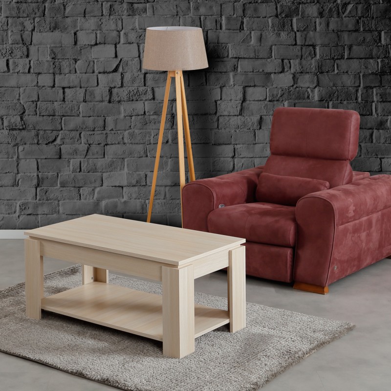 9093_0-800x800 Τραπέζι σαλονιού Shelf Light Oak μελαμίνη 104x56x47εκ ed9093 - Image 1