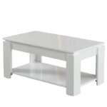 Τραπέζι σαλονιού Shelf άσπρο μελαμίνη 104x56x47εκ ed9094 - Image 4