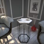 Βοηθητικό τραπέζι Cita Marmo 40x35x62cm ed9095