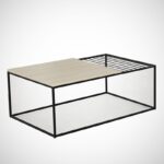 Τραπέζι σαλονιού Zinus δρυς μελαμίνη μεταλλικά πόδια 95x55x43εκ ed9097 - Image 3