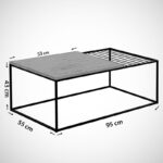 Τραπέζι σαλονιού Zinus Sea Oak μελαμίνη μεταλλικά πόδια 95x55x43εκ ed9098 - Image 2