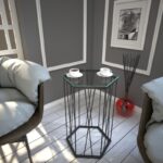 Βοηθητικό τραπέζι Cita Glass 40x35x62cm ed9100