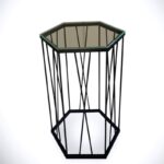 Βοηθητικό τραπέζι Cita Glass 40x35x62cm ed9100 - Image 3