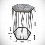 Βοηθητικό τραπέζι Cita Glass 40x35x62cm ed9100 - Image 2