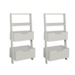 Βιβλιοθήκη ραφιέρα Only double άσπρο χρώμα μελαμίνη 59x35x120cm ed9106 - Image 2