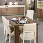 Τραπεζαρία Bois σκούρο δρυς μελαμίνη 78x90x150εκ ed9116