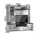 Έπιπλο τηλεόρασης Gazel 170x45x182cm μελαμίνη ed9131 - Image 2