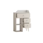 Συρταριέρα Star Atlantic Pine άσπρη μελαμίνη 64x40 3x94 6cm ed9149 - Image 3