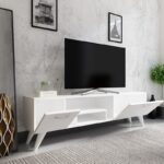 Έπιπλο τηλεόρασης Irma λευκό 150x29 6x41 6cm ed9151 - Image 5