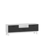Έπιπλο τηλεόρασης Suzi Marble άσπρο μαύρο 150x35 3x48 8cm ed9156 - Image 4