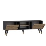 Έπιπλο tv Rudy καρυδί ανθρακί 180x29 6x41 6cm ed9161 - Image 3