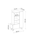 Παπουτσοθήκη Agosto ανθρακί 80x31 5x121cm μελαμίνη ed9163 - Image 2