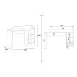 Γραφείο Stella λευκό 120x55x82cm ed9170 - Image 2