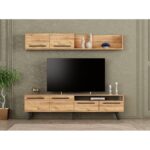 Έπιπλο τηλεόρασης Mono Atlantic Pine χρώμα 180x29 5x45 8cm ed9176