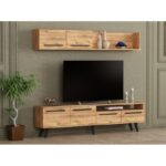 Έπιπλο τηλεόρασης Mono Atlantic Pine χρώμα 180x29 5x45 8cm ed9176 - Image 5