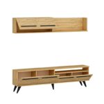 Έπιπλο τηλεόρασης Mono Atlantic Pine χρώμα 180x29 5x45 8cm ed9176 - Image 3