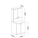 Ραφιέρα πλυντηρίου Palmira δρυς μελαμίνη 70x67x90εκ ed9182 - Image 2