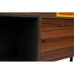 Βιβλιοθήκη Volo καρυδί ανθρακί χρώμα μελαμίνη 110x30x140cm ed918 - Image 4