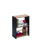 Βιβλιοθήκη Black μαύρο δρυς μελαμίνη 52x28x72εκ ed9200 - Image 4