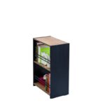 Βιβλιοθήκη Black μαύρο δρυς μελαμίνη 52x28x72εκ ed9200 - Image 3