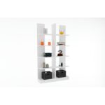 Βιβλιοθήκη Ikiz άσπρο μελαμίνη 100x25 8x187εκ ed920 - Image 4