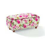 Σκαμπό Summer Storage Ottomani άσπρο ξύλινα πόδια 100x50x50εκ ed9215