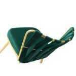 Καρέκλα Star χρυσό πράσινο χρώμα μέταλλο 43x43x82cm set 4τεμ ed921 - Image 4