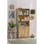 Βιβλιοθήκη Mocha δρυς μελαμίνη 70x31x169εκ ed9220