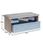 Σκαμπό Trio δρυς μελαμίνη 98x43x43εκ ed9222 - Image 2