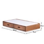 Κρεβάτι Pirate pull out καφέ μελαμίνη 95x24x186εκ ed9226 - Image 2