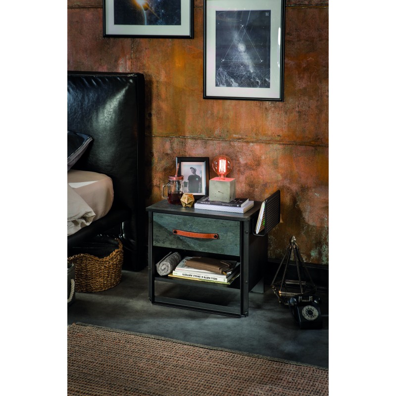 9240_0-800x800 Κομοδίνο Dark Metal 54x40x52cm ed9240 - Image 1